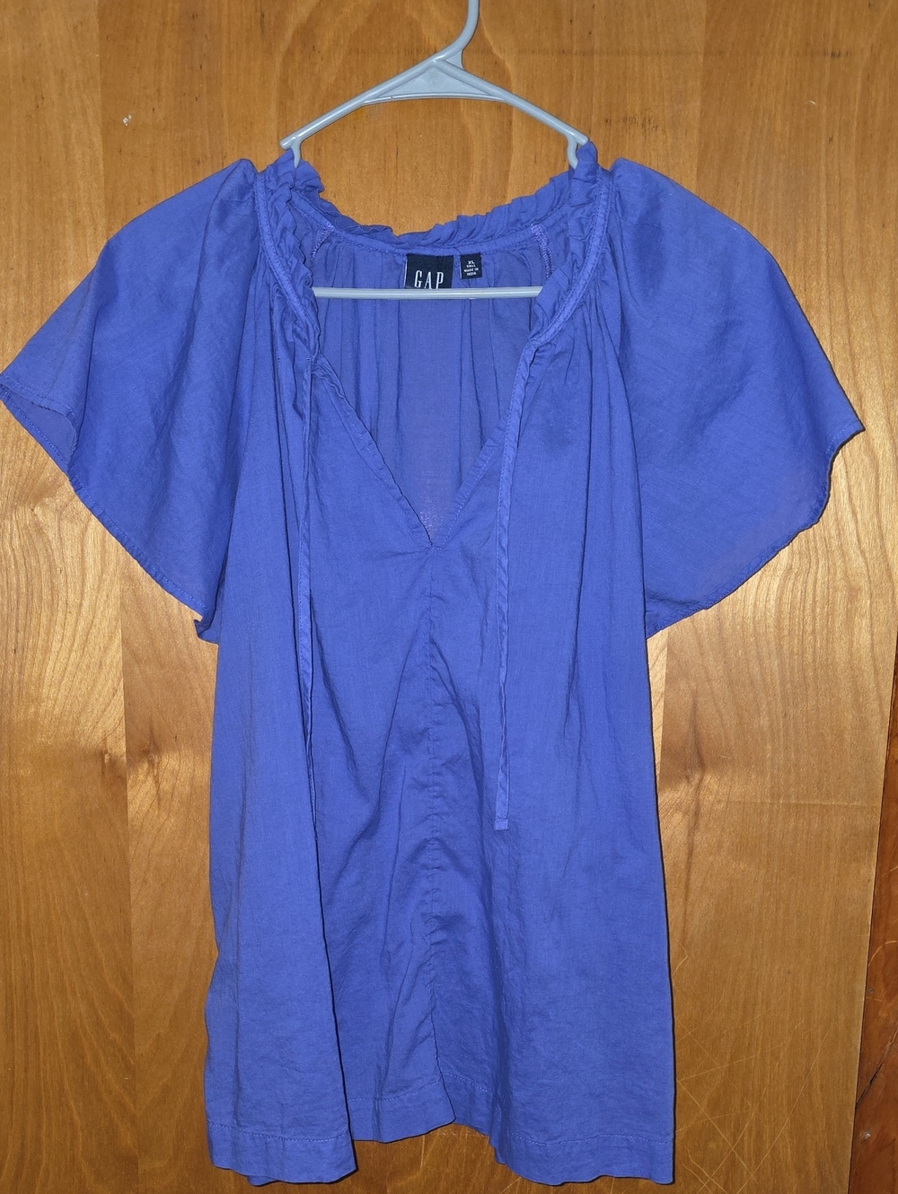 GAP Women's Blue Flutter-Sleeve Tunic
